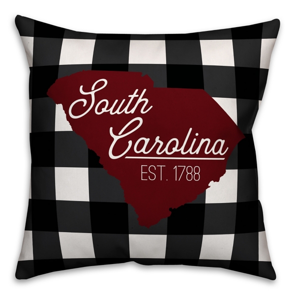 South Carolina Buffalo Check Pillow Kirklands