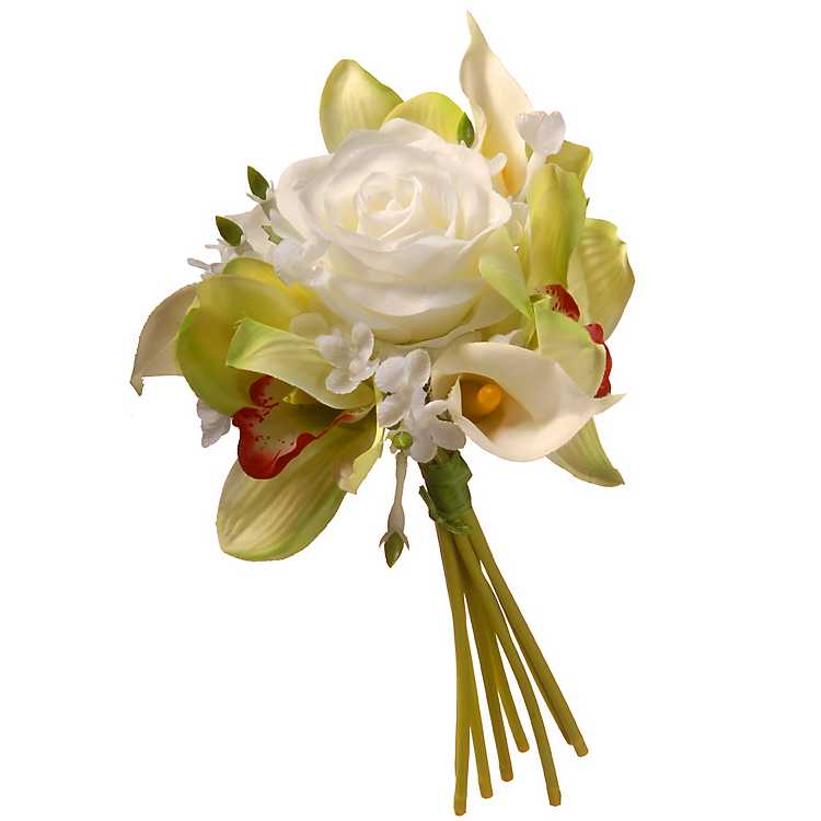 White Rose And Calla Lily Bundle Bouquet Kirklands