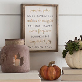 Vintage Welcome Fall Word Block