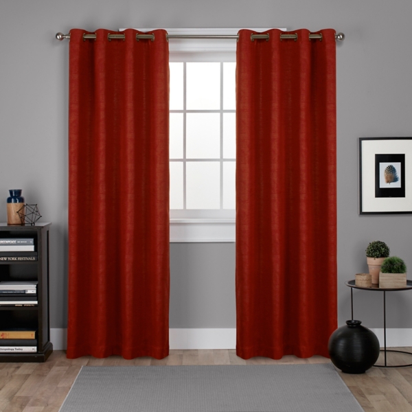 Oxford Mecca Orange Curtain Panel Set 108 In Kirklands