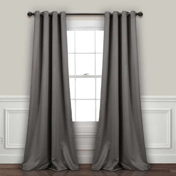 Dark Gray Blackout Curtain Panel Set 95 In Kirklands