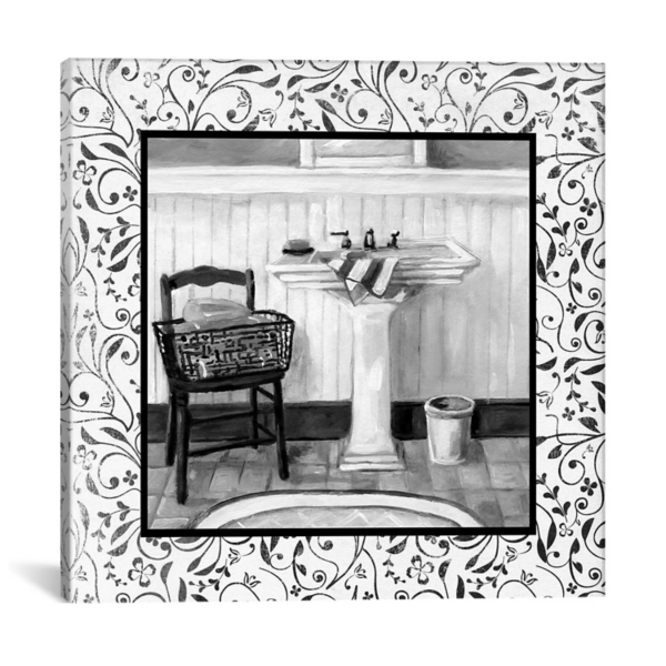 Black And White Bath Ii Canvas Art Print Kirklands