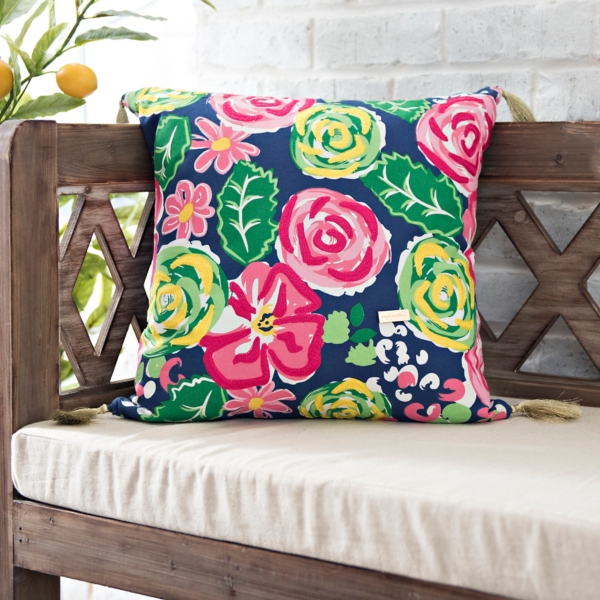 Multicolor Floral Simply Southern Tassel Pillow Kirklands