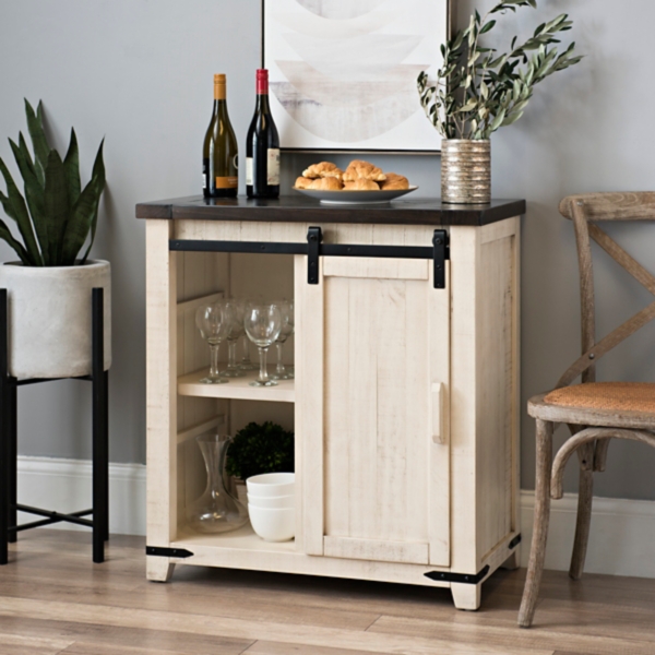 Franklin White Sliding Door Cabinet Kirklands