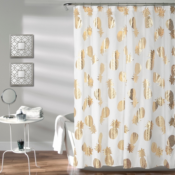 Gold Pineapple Shower Curtain Kirklands