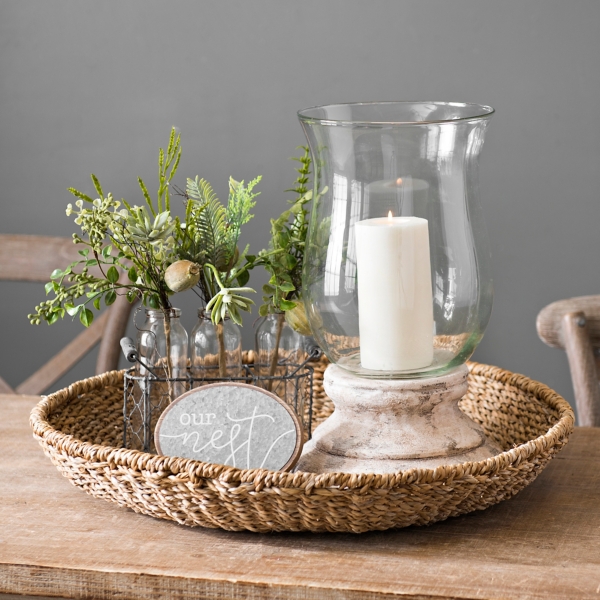 Seagrass Round Decorative Tray Kirklands