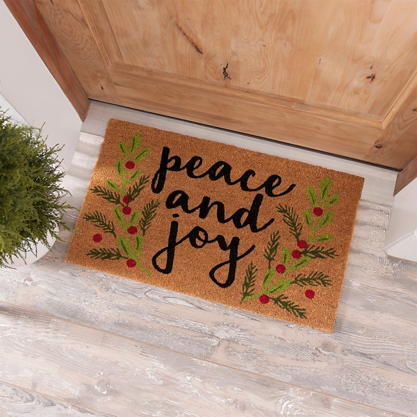 Peace And Joy Coir Doormat Kirklands