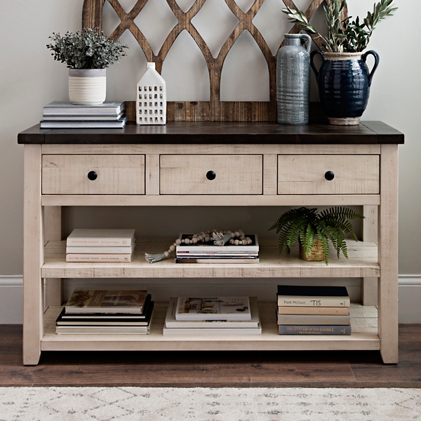 Franklin 3 Drawer 2 Shelf Console Table Kirklands