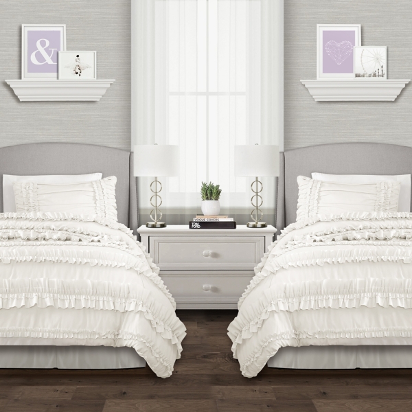 White Belle 3 Pc Twin Xl Comforter Set Kirklands