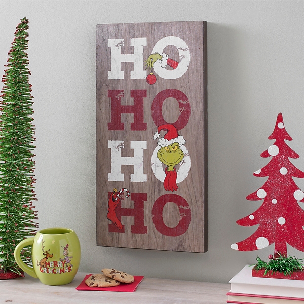 Ho Ho Ho Grinch Christmas Plaque Kirklands