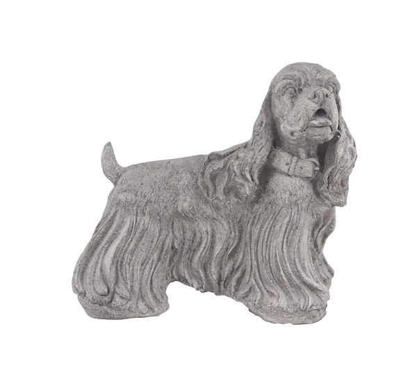 Gray Long Haired Dog Statue Kirklands