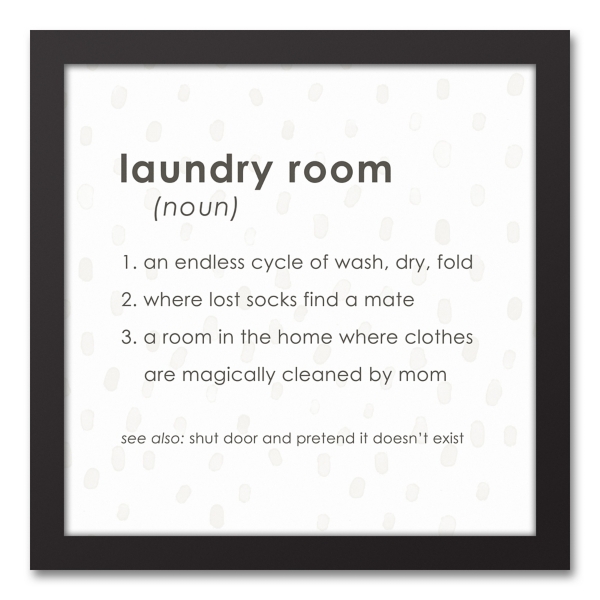 Laundry Room Definition Framed Canvas Art Print Kirklands