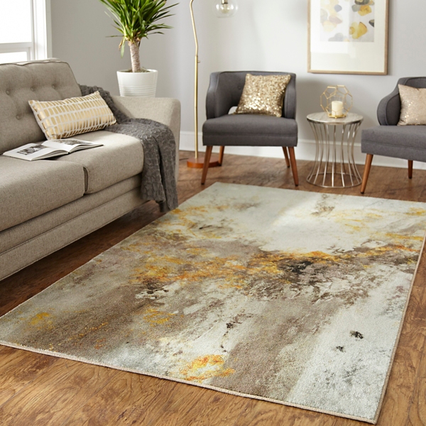 Gold And Gray Vein Area Rug 8x10 Kirklands