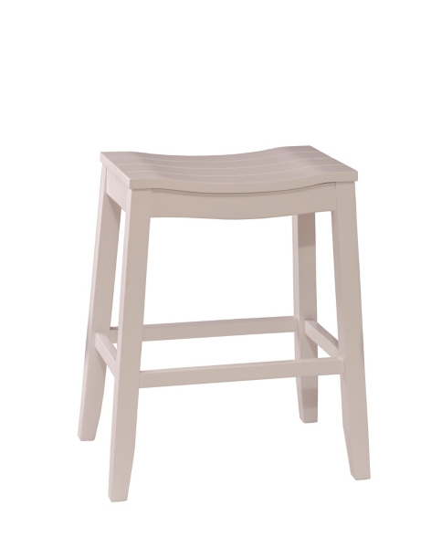 Finley Saddle Seat White Bar Stool Kirklands