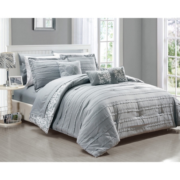Gray Zara 10 Pc Queen Comforter Set Kirklands
