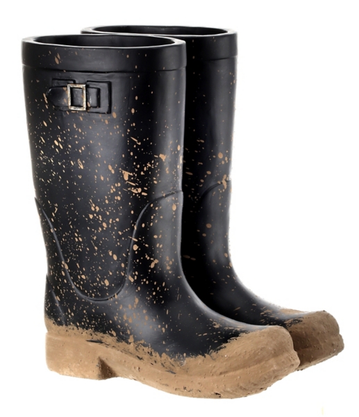 Black Muddy Garden Boots Planter Kirklands