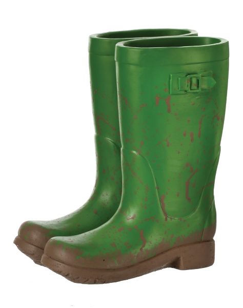 Green Muddy Garden Boots Planter Kirklands