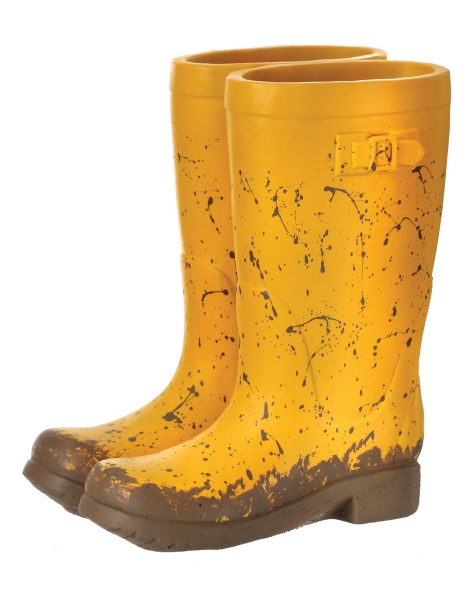 Yellow Muddy Garden Boots Planter Kirklands