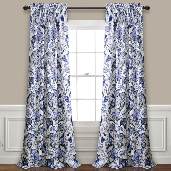 Blue Cynthia Darkening Curtain Panel Set 95 In Kirklands