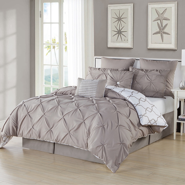 Taupe Esy 8 Pc Reversible King Comforter Set Kirklands