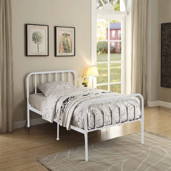 White Metal Twin Bed In A Box Kirklands