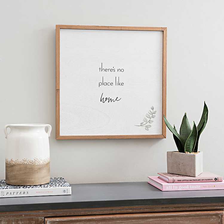product details there's no place like home framed wall plaque