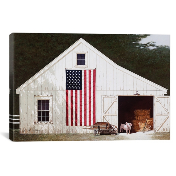 Barn With Piglet Canvas Art Print Kirklands