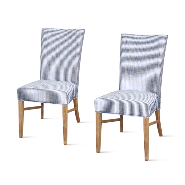 Blue And White Upholstered Dining Chairs Set Of 2 Kirklands