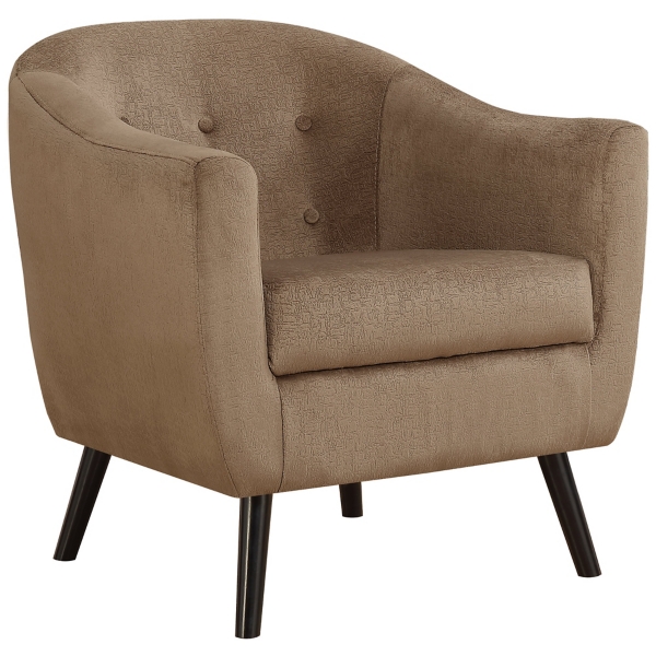 Paige Light Brown Mosaic Velvet Accent Chair