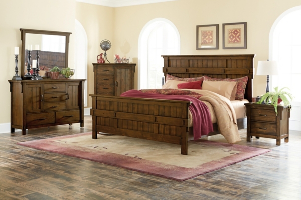 Burnished Oak Isabella King Headboard Footboard Kirklands