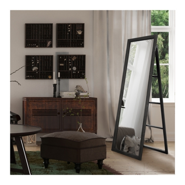 Black Framed Floor Mirror With Easel Kirklands