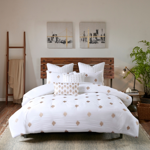 Gold Ikat Dot 3 Pc Full Queen Duvet Cover Set Kirklands