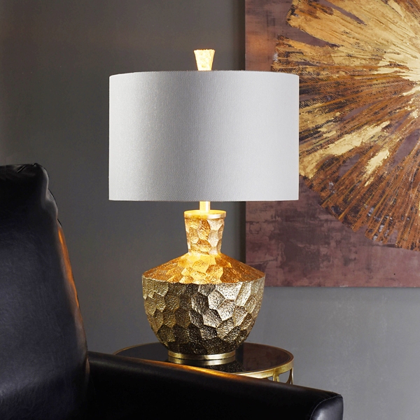 Gold Hammered Table Lamp Kirklands