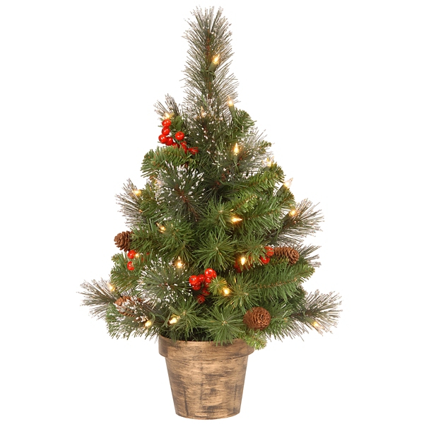 Pre Lit Spruce Christmas Tree In Bronze Pot Kirklands