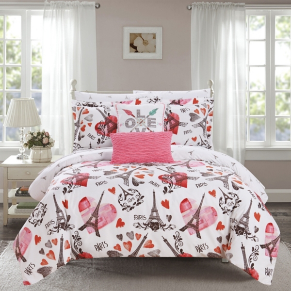 Pink Paris 9 Pc Queen Comforter Set Kirklands