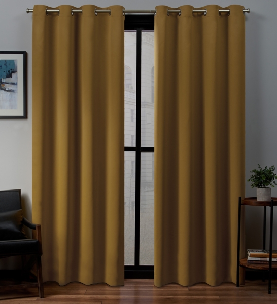 Honey Gold Woven Curtain Panel Set 108 In Kirklands