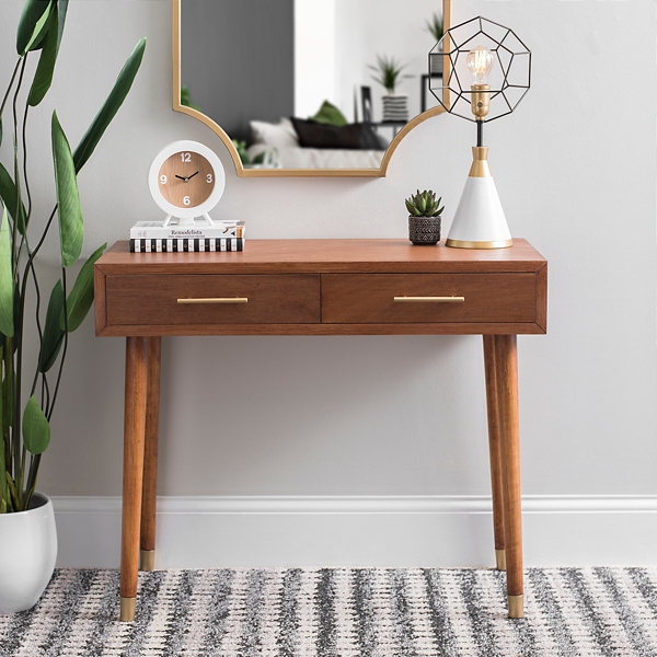 Camden Modern Walnut Console Table Kirklands