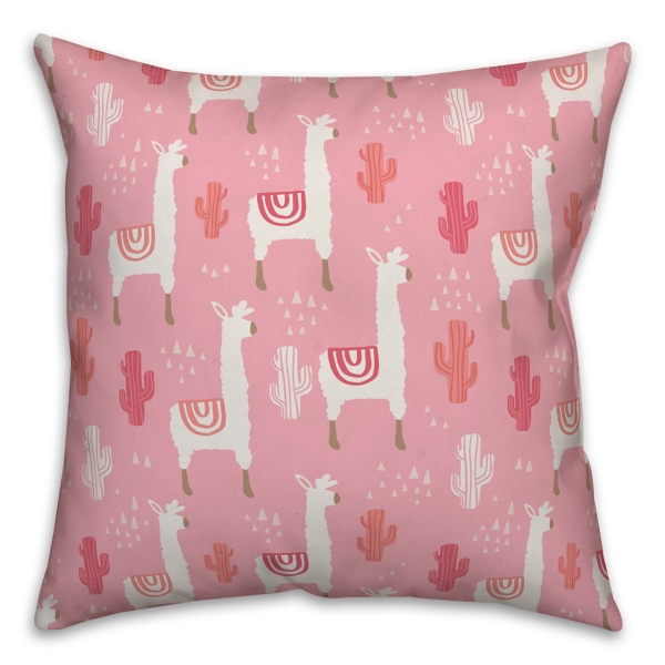 Pink Llama Pillow Kirklands