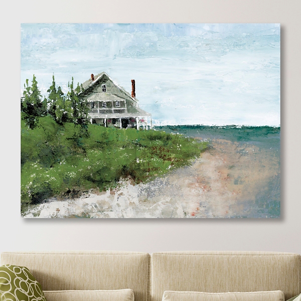 Beach Cottage Life Giclee Canvas Art Print Kirklands