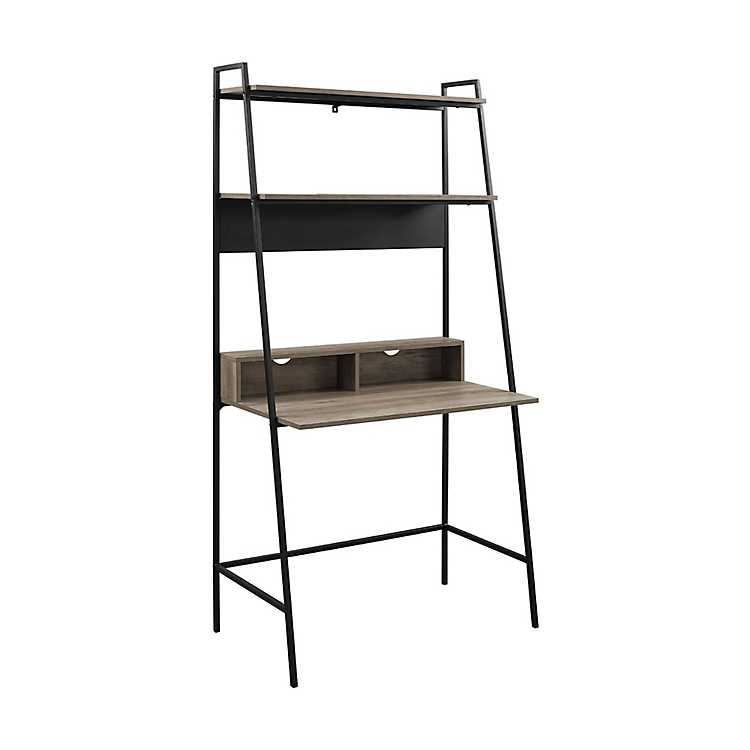 Gray Washed Ladder Style Desk Kirklands