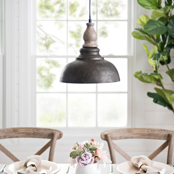 Bronze Dome Pendant Light rustic