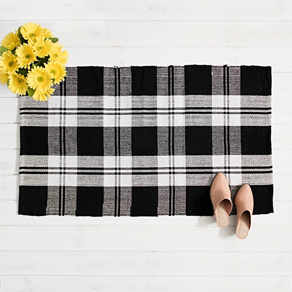 Black Buffalo Plaid Rugs Carpet Vidalondon