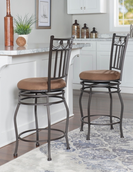 Hailey Metal Counter Stool With Fabric Seat Kirklands