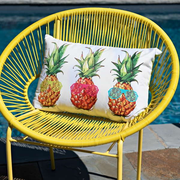 Pineapples With Sunglasses Outdoor Accent Pillow Kirklands