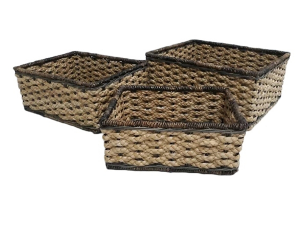 Product Details Natural Brown Medium Storage Baskets Set Of 3