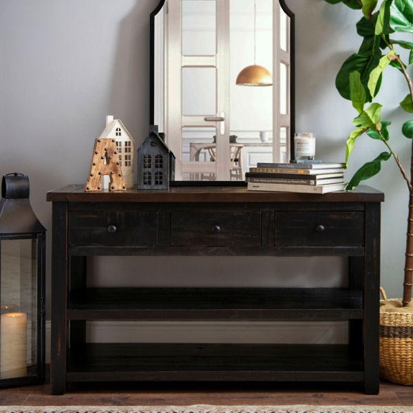 Antique Black Franklin Console Table Kirklands