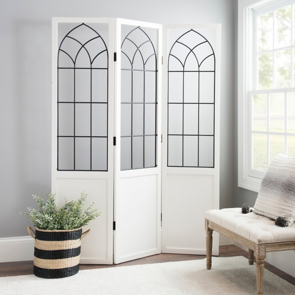 White Arch Screen Room Divider