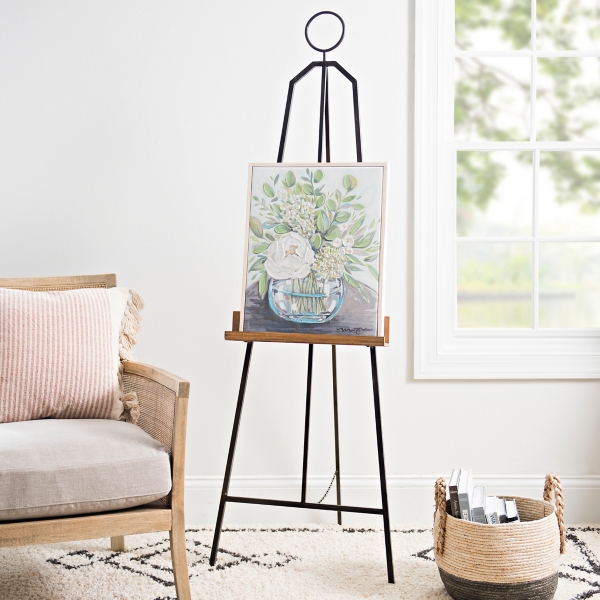 Metal And Wood Floor Easel Kirklands