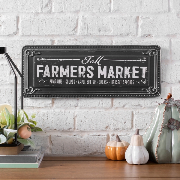 Black Farmers Market Fall Wall Plaque Kirklands