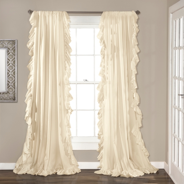 Ivory Reyna Ruffle Curtain Panel Set 108 In Kirklands